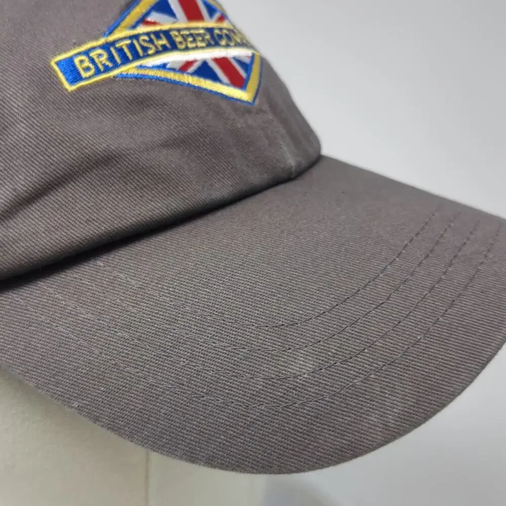 British Beer Company Hat Baseball Cap Gray One Size Slideback Union Jack Logo